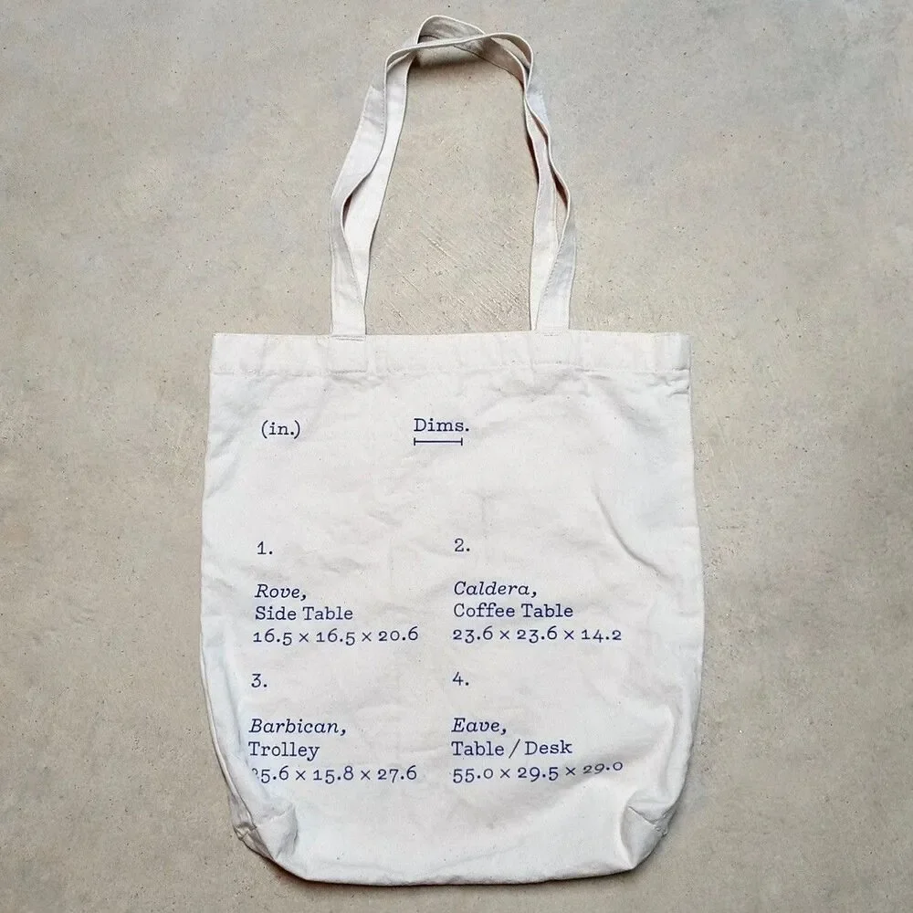 BAGGU x Dims Furniture Tote Bag Cross Stitch Garden Embroidered